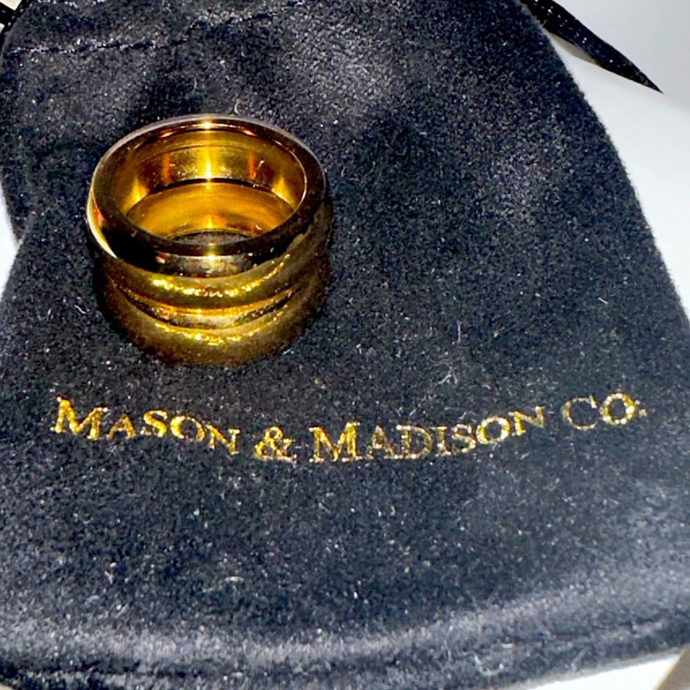 Heavy City gold plated ring